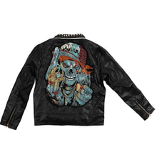 Load image into Gallery viewer, SKULL GANGSTER RIDERS FAUX LEATHER JACKET
