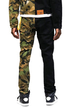 Load image into Gallery viewer, Bistre Washed Skinny Half and Half Twill Pants
